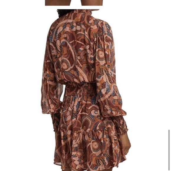 A.L.C. Silvie Silk Mini Dress in Ginger Combo Size 4 $495.00 - Picture 8 of 13